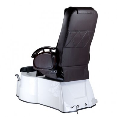 Professional electric podiatry chair for pedicure procedures with massage function BR-3820D, brown color 6