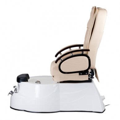 Профессиональный электрический ортопедический стул для процедур педикюра с функцией массажа BR-3820D, кремового цвета 7