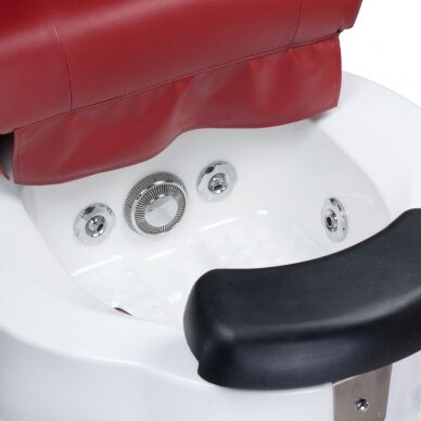 Profesionali elektrinė podologinė kėdė pedikiūro procedūroms su masažo funkcija BR-3820D, bordo spalvos 6