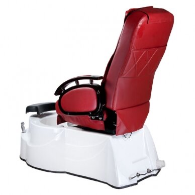 Профессиональный электрический ортопедический стул для процедур педикюра с функцией массажа BR-3820D, бордового цвета 7