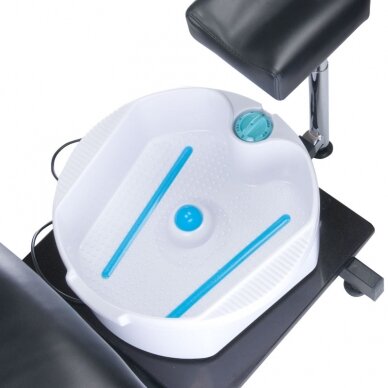 Profesionali hidraulinė pedikiūro kėdė kosmetologams su masažine vonele BW-100, juodos spalvos 3