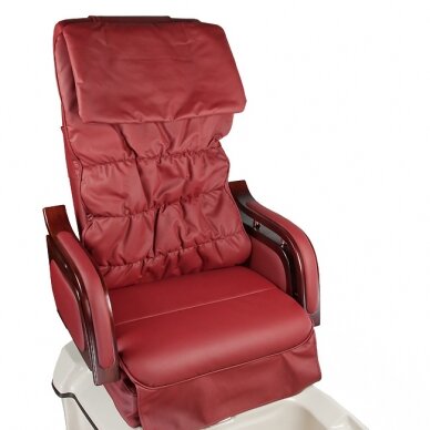 Профессиональное электрическое педикюрное кресло для процедур педикюра с функцией массажа SPA BW-903B, бордового цвета 1
