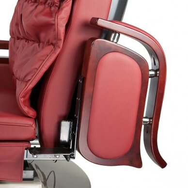 Профессиональное электрическое педикюрное кресло для процедур педикюра с функцией массажа SPA BW-903B, бордового цвета 5