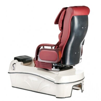 Профессиональное электрическое педикюрное кресло для процедур педикюра с функцией массажа SPA BW-903B, бордового цвета 7