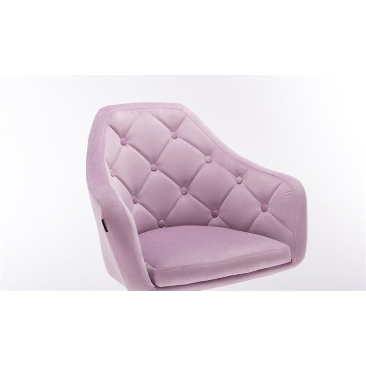 Beauty salons and beauticians stool HR831, lilac velor 1 Beauty salons and beauticians stool HR831, lilac velor 1