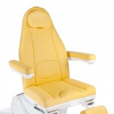 Профессиональная электрическая подологическая кресло-кушетка для процедур педикюра  MAZARO BR-6672A ( 5 моторов) желтого цвета