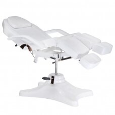 Profesionali hidraulinė pedikiūro kėdė-lova kosmetologams BD-8243, baltos spalvos