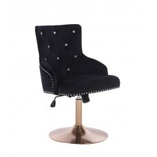 Beauty salons and beauticians stool HR654CN, black velour