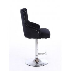 Профессиональный стул для визажистов HR654CW, черный велюр