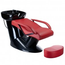 Professional hairdresser sink for beauty salons VERA BR-3515, red color