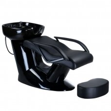 Professional hairdresser sink for beauty salons VERA BR-3515, black color