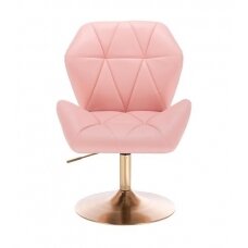 Profesionali eko odos meistro kėdutė su stabiliu pagrindu HR212, šviesiai rožinės spalvos