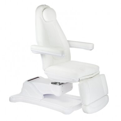 Professional electric recliner-bed for beauticians Mazaro BR-6672, 4 motors, white color