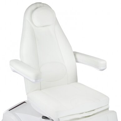 Professional electric recliner-bed for beauticians Mazaro BR-6672, 4 motors, white color 1