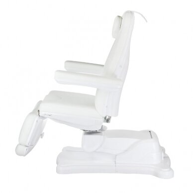 Professional electric recliner-bed for beauticians Mazaro BR-6672, 4 motors, white color 4