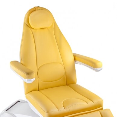 Professional electric recliner-bed for beauticians Mazaro BR-6672, 4 motors, yellow color 1