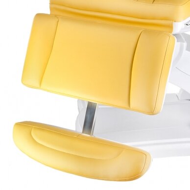 Профессиональное электрическое кресло-кровать для косметологов Mazaro BR-6672, 4 мотора,  желтого цвета 2