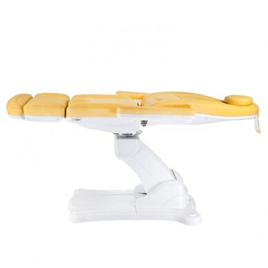 Professional electric recliner-bed for beauticians Mazaro BR-6672, 4 motors, yellow color 5