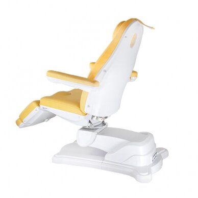Профессиональное электрическое кресло-кровать для косметологов Mazaro BR-6672, 4 мотора,  желтого цвета 7