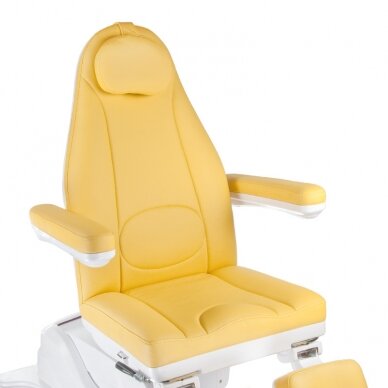 Professional electric podiatry chair for pedicure procedures MAZARO BR-6672A (5 motors), yellow color 1