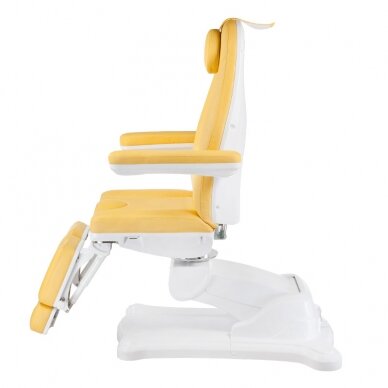 Профессиональная электрическая подологическая кресло-кушетка для процедур педикюра  MAZARO BR-6672A ( 5 моторов) желтого цвета 4