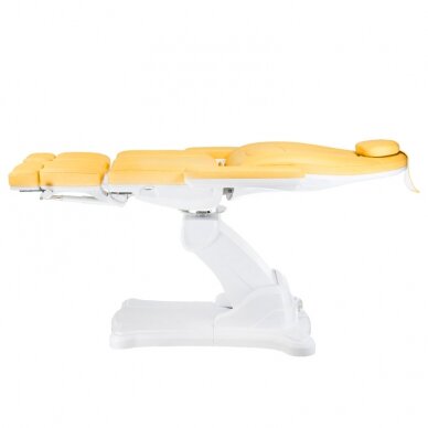 Профессиональная электрическая подологическая кресло-кушетка для процедур педикюра  MAZARO BR-6672A ( 5 моторов) желтого цвета 6