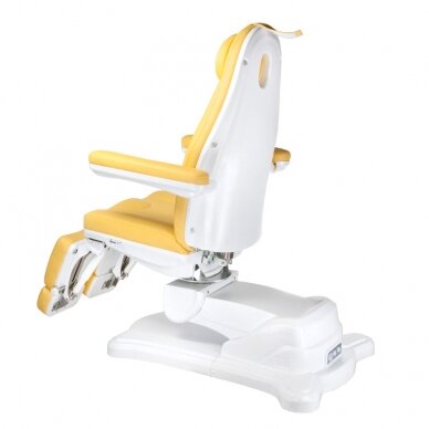 Профессиональная электрическая подологическая кресло-кушетка для процедур педикюра  MAZARO BR-6672A ( 5 моторов) желтого цвета 7