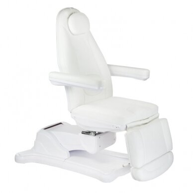 Professional electric recliner-bed for beauticians Mazaro BR-6672B, 3 motors, white color