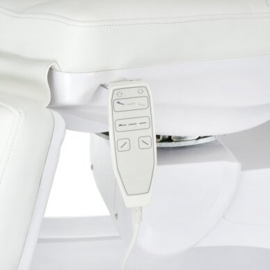 Professional electric recliner-bed for beauticians Mazaro BR-6672B, 3 motors, white color 3