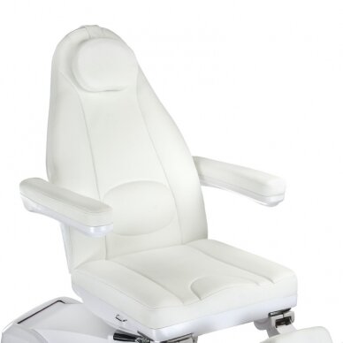 Professional electric podiatric chair-bed for pedicure procedures MAZARO BR-6672C (3 motors), white color 1