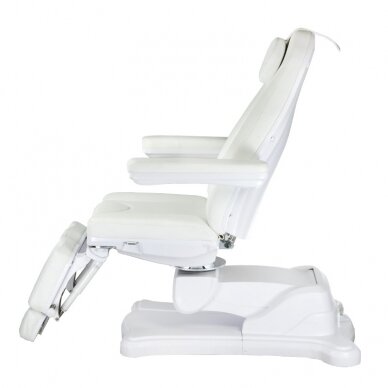 Professional electric podiatric chair-bed for pedicure procedures MAZARO BR-6672C (3 motors), white color 4