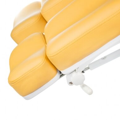 Professional electric podiatric chair-bed for pedicure procedures MAZARO BR-6672C (3 motors), yellow color 2