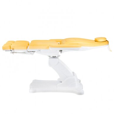 Профессиональная электрическая подологическая кушетка-кресло для процедур педикюра MAZARO BR-6672C (3 мотора), желтого цвета 6