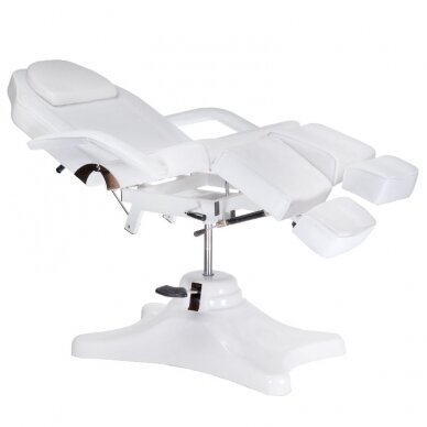 Profesionali hidraulinė pedikiūro kėdė-lova kosmetologams BD-8243, baltos spalvos 1