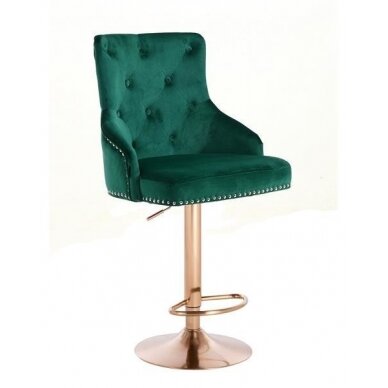 Профессиональный стул для визажистов HR654W, зеленый велюр
