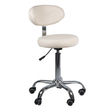 Professional master chair for beauticians and beauty salons BD-9934, cream color