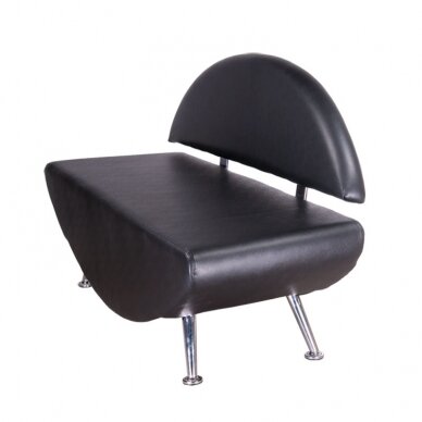 Профессиональный диван ожидания для салона красоты  Carini BD-6710, черного цвета 2