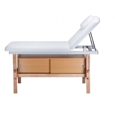 Profesionalus stacionarus masažo stalas BD-8240A, baltos spalvos 2