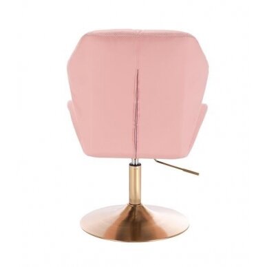 Professional eco-leather craftsman's chair with a stable base HR212, light pink color 3 Professional eco-leather craftsman's chair with a stable base HR212, light pink color 3