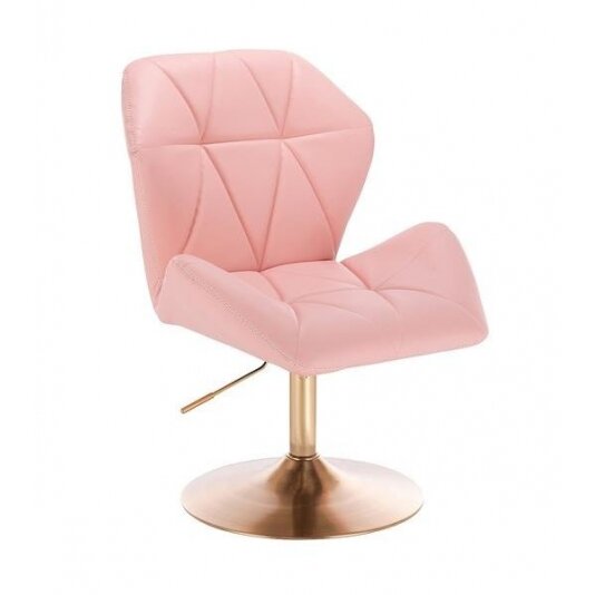 Professional eco-leather craftsman's chair with a stable base HR212, light pink color