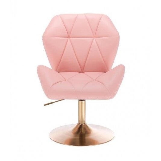 Professional eco-leather craftsman's chair with a stable base HR212, light pink color 1 Professional eco-leather craftsman's chair with a stable base HR212, light pink color 1