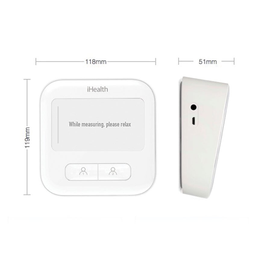 IHEALTH CLEAR blood pressure monitor WI-FI 4 IHEALTH CLEAR blood pressure monitor WI-FI 4