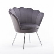 Beauty salon lounge chair REY, graphite velor