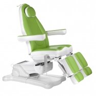 Профессиональный электрический ортопедический стул для процедур педикюра Mazaro BR-6672A, 5 моторов, зеленого цвета