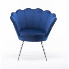 Beauty salon lounge chair REY, blue velor