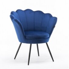 Beauty salon lounge chair REY, blue velor