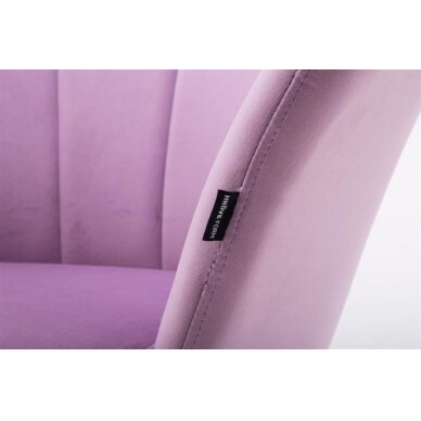Beauty salon lounge chair REY, lilac velor 6