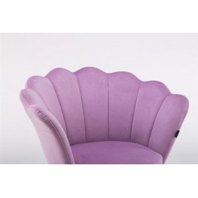 Beauty salon lounge chair REY, lilac velor 7
