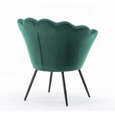 Beauty salon lounge chair REY, green velor 5