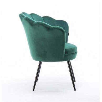 Beauty salon lounge chair REY, green velor 6